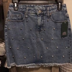 wild fable denim studded skirt